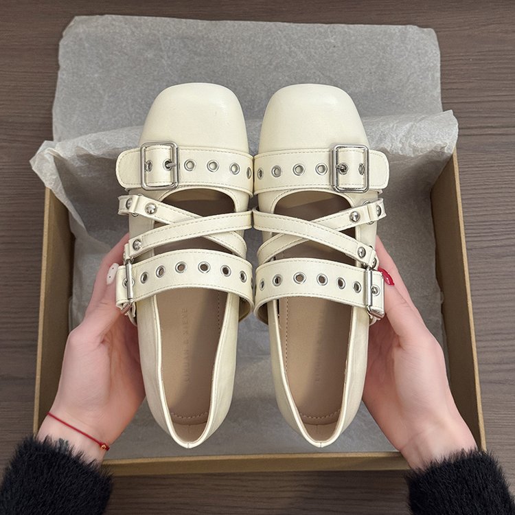 Devina | Women’s Orthopedic Studded Buckle Mule Loafers