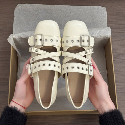 Devina | Women’s Orthopedic Studded Buckle Mule Loafers
