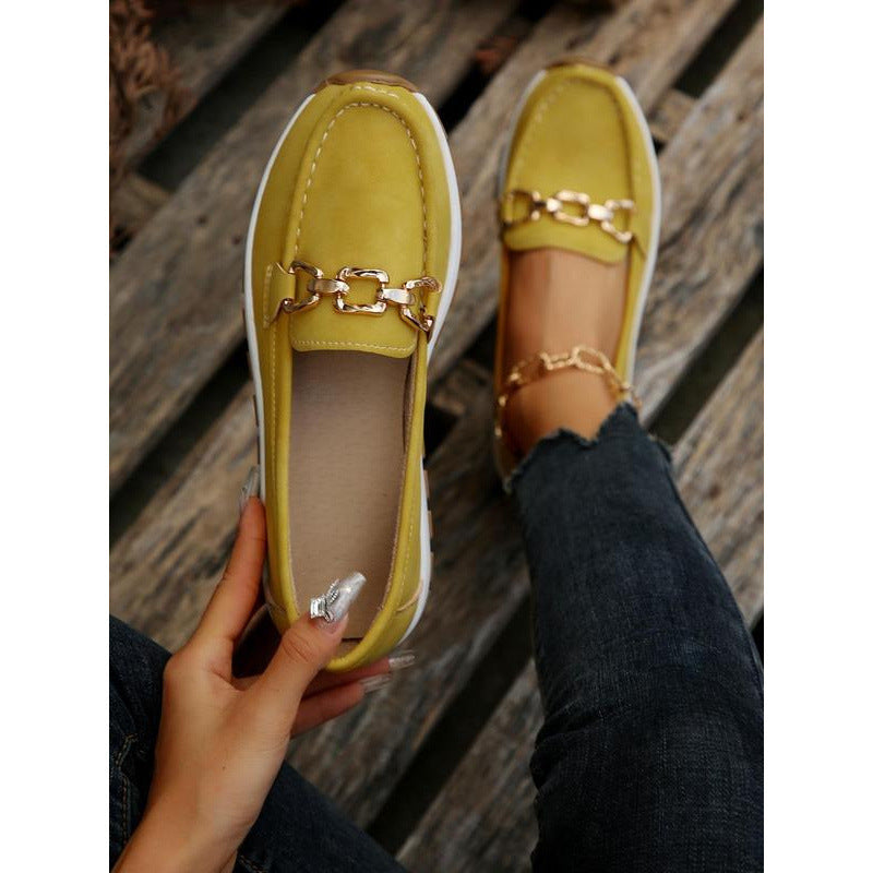 Orthopedic Chain Loafers – Cushioned Slip-On Comfort Walking Shoes