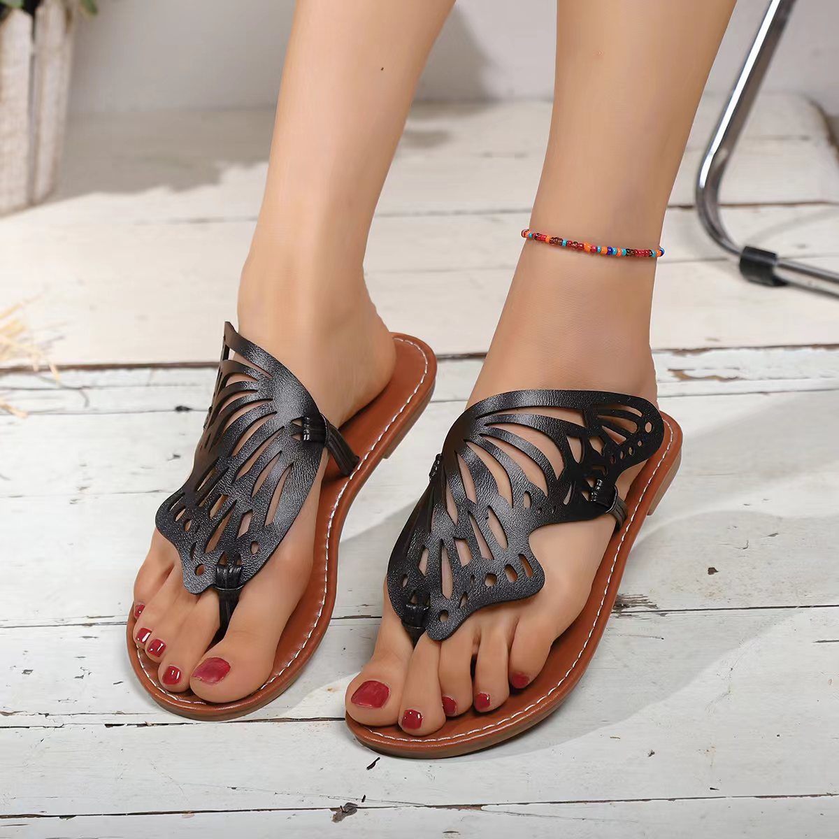OrthoCare Vintage Summer Sandals With Butterfly Wings - Unique And Lightweight