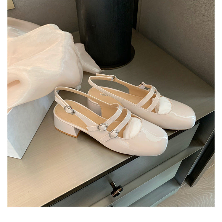 OrthoCare | Glossy Mary Jane Strap Flats