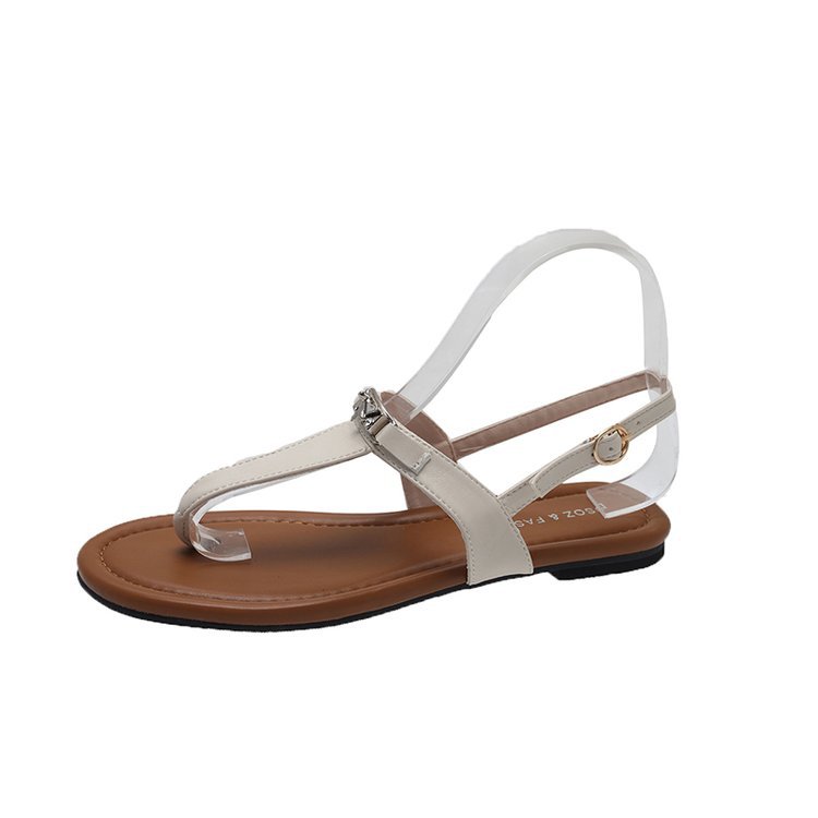 Tivielle | Women’s Orthopedic Rhinestone Toe Ring Flat Sandals