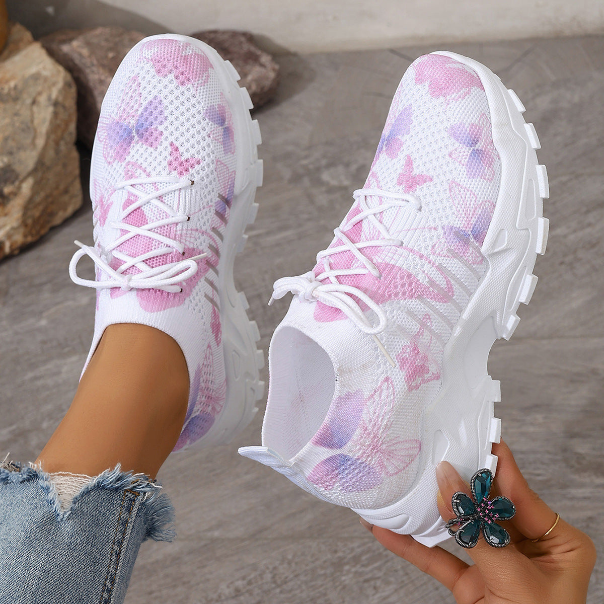 Harlowe | Women’s Orthopedic Floral Chunky Walking Sneakers