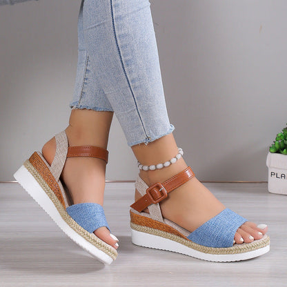 Daciana | Women’s Orthopedic Espadrille Strap Wedge Sandals