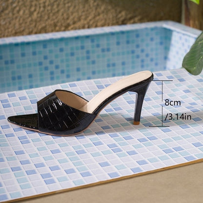 Paloma | Women’s Orthopedic Metallic Open Toe Mule Heels