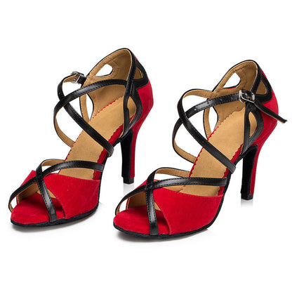 OrthoCare Unique Black Stiletto Heels For Latin Dance And Ballroom