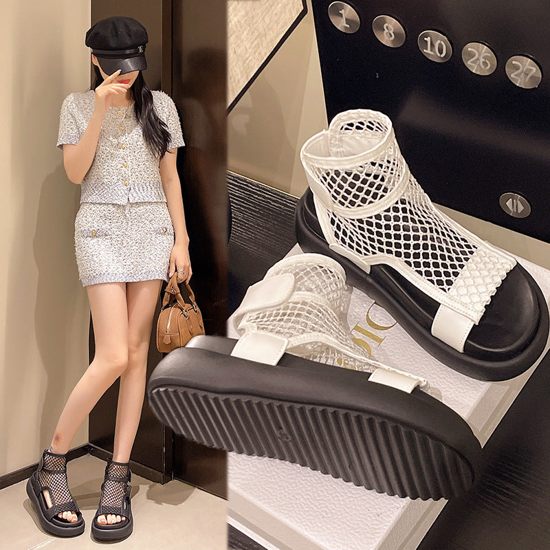 Delphine | Women’s Orthopedic Mesh Platform Gladiator Sandals