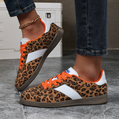 OrthoCare Leopard Print Flat Sneakers - Unique And Comfortable Style
