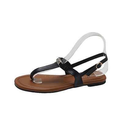 Tivielle | Women’s Orthopedic Rhinestone Toe Ring Flat Sandals