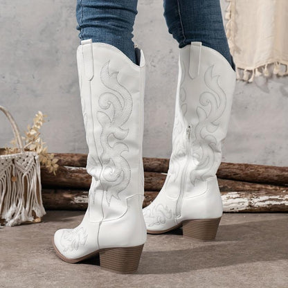 OrthoCare Denim Boots - Embroidered Comfort Style