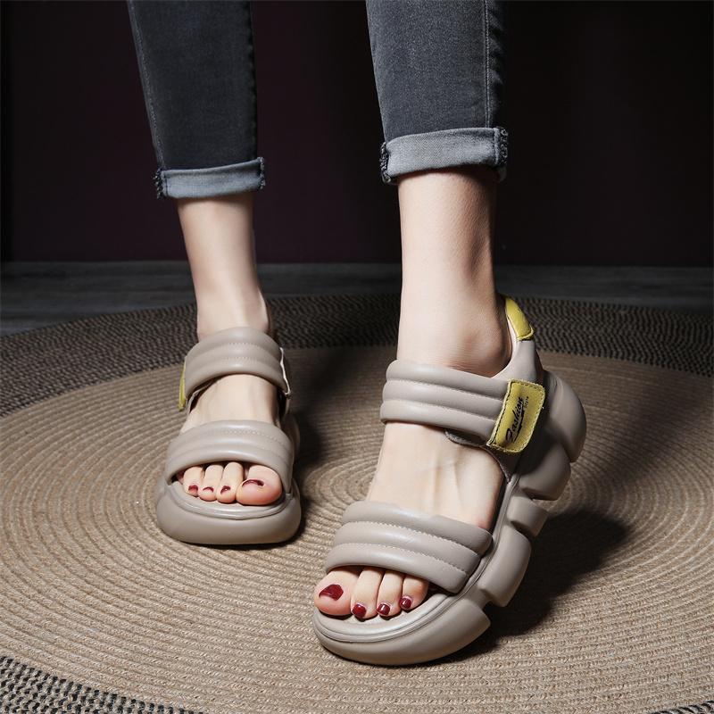 OrthoCare Chunky Platform Adjustable Strap Sandals