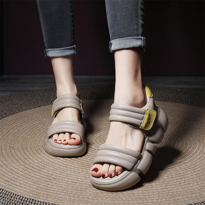 OrthoCare Chunky Platform Adjustable Strap Sandals