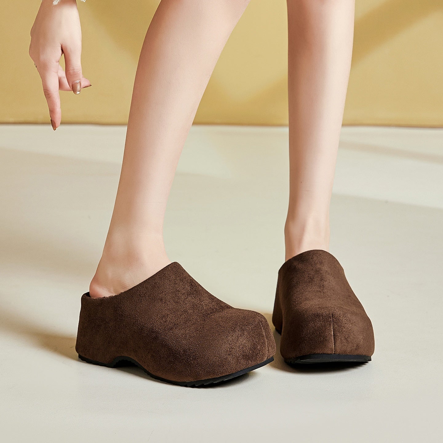 OrthoCare Retro Chunky-Soled Mules - Unique And Comfortable