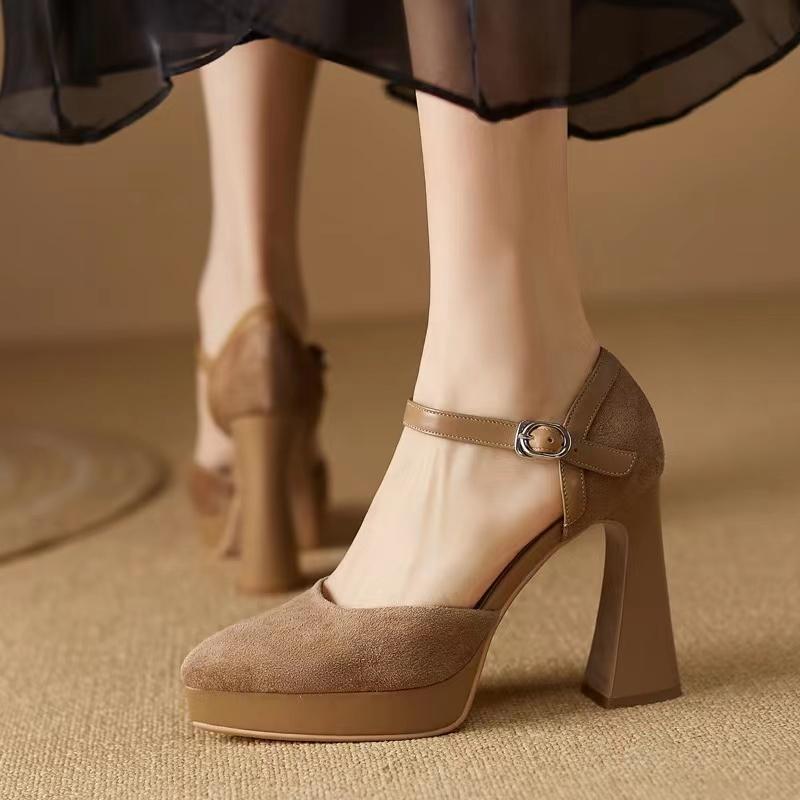OrthoCare Closed-Toe Sandals With Unique Chunky Heels