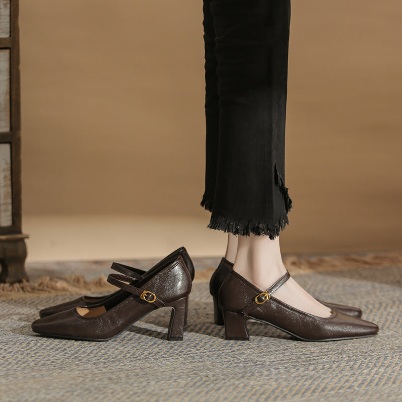 Elowen | Women’s Orthopedic Mary Jane Block Heel Pumps