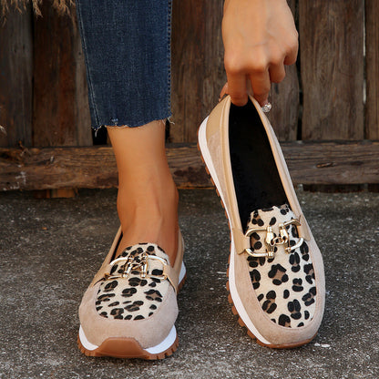 Isabeau | Women’s Orthopedic Leopard Print Slip-On Sneakers
