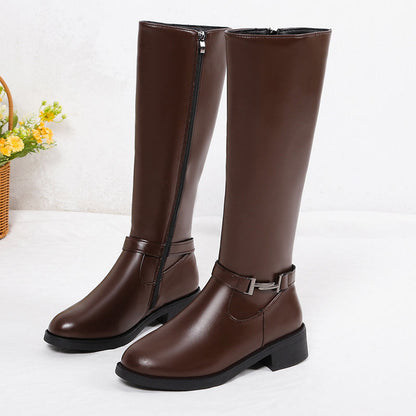 Isabel | Orthopedic Winter Chunky Heel Round Head Knight Over The Knee Boots