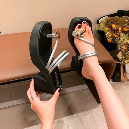 Persephone | Women’s Orthopedic Pearl Accent Block Heel Sandals