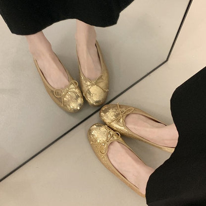 Arielle | Women’s Orthopedic Metallic Ballet Flat Shoes