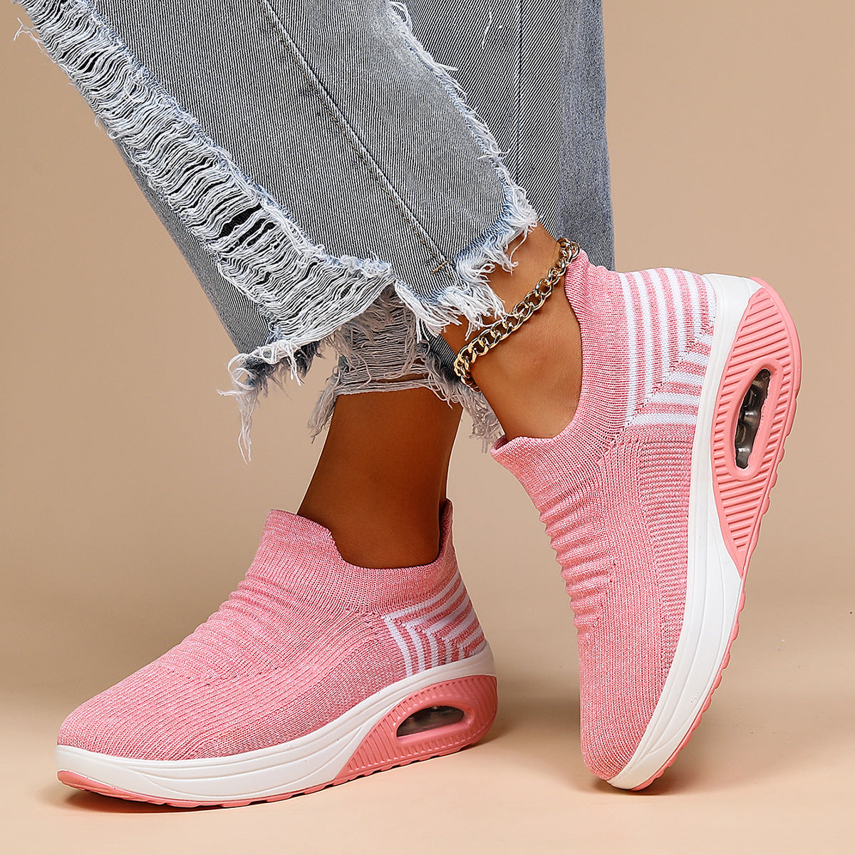 OrthoCare Women’s Slip-On Sneakers – Lightweight Breathable Walking Shoes