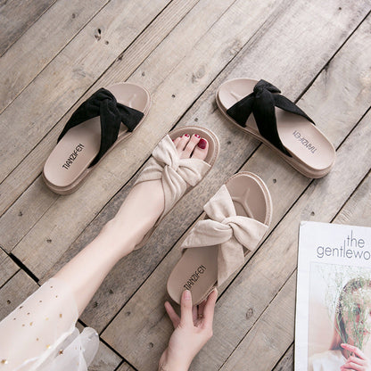 Quinette | Women’s Orthopedic Bow Knot Comfort Slide Sandals