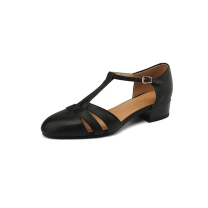 OrthoCare Retro Leather Sandals - Soft Comfort