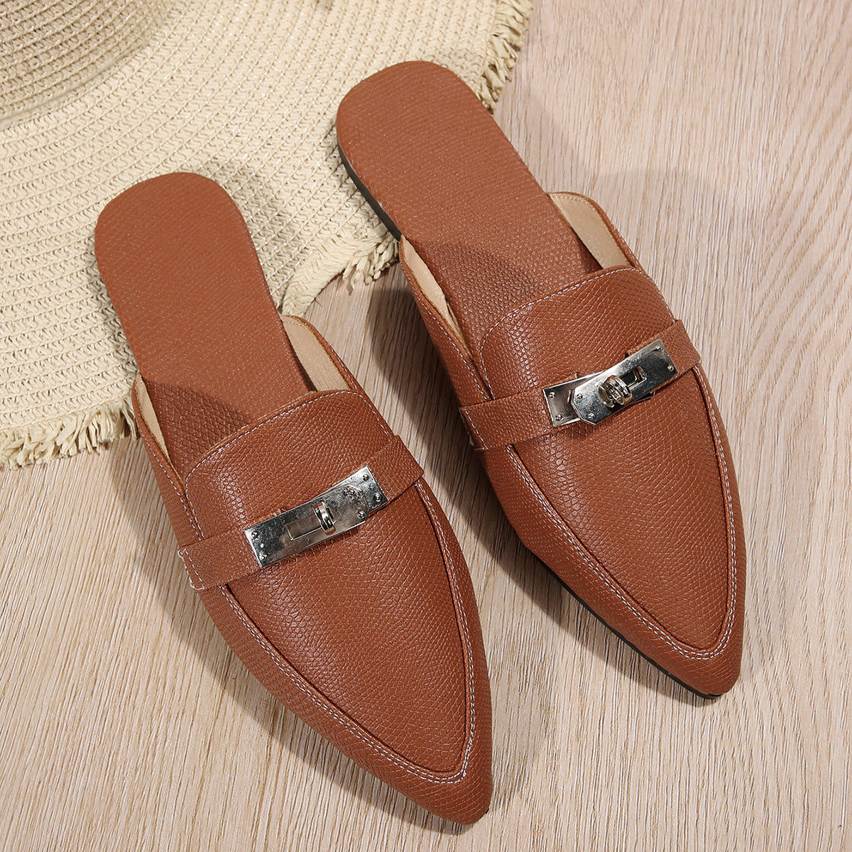 Lucerine | Women’s Orthopedic Pointed Toe Mule Flats