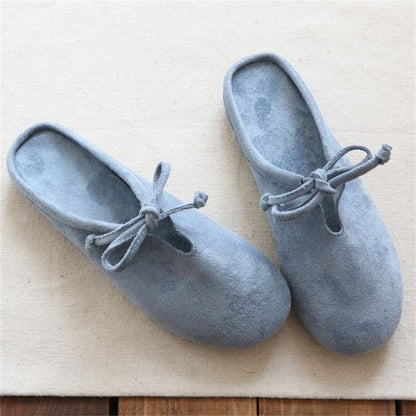 OrthoCare Retro Velvet Loafer - Flat Half Slipper