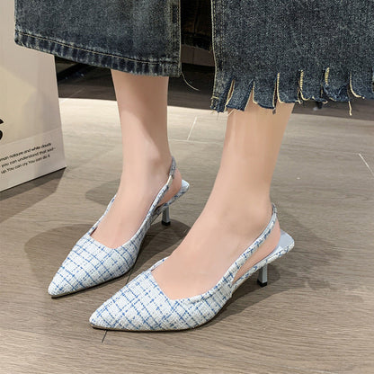 Tinsley | Women’s Orthopedic Woven Pointed Toe Slingback Heels