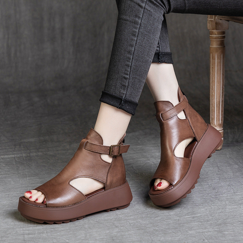 OrthoCare Peep-Toe Ankle Boot Sandals