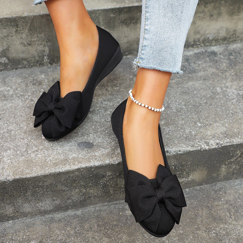 OrthoCare New Flat Shoes With Bow - Casual Elegance