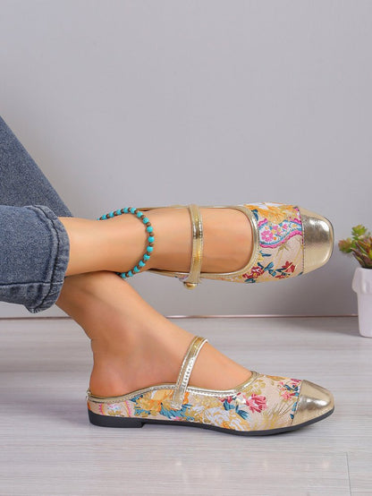 Petal | Women’s Orthopedic Floral Mary Jane Comfort Flats