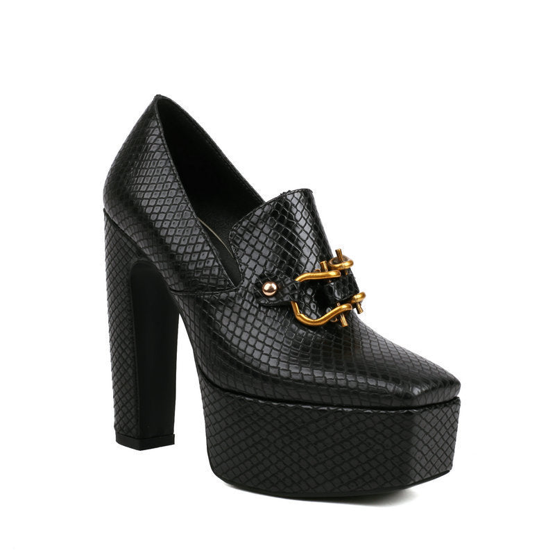 Fayevera | Women’s Orthopedic Platform Block Heel Loafers