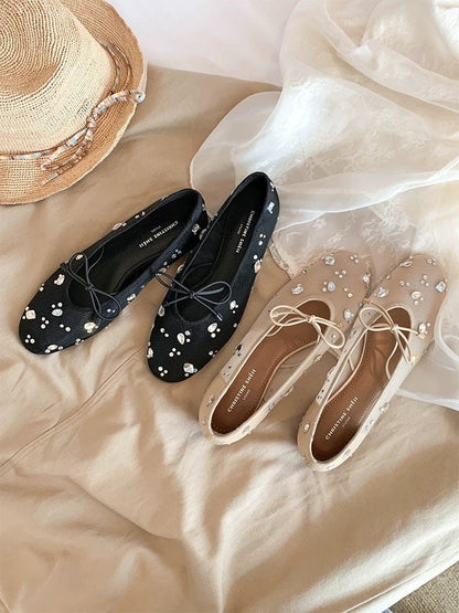 Orlisse | Women’s Orthopedic Crystal Embellished Ballet Flats