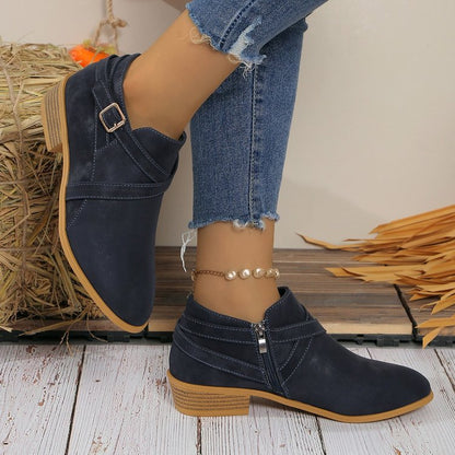 OrthoCare Leather Boots - Side Zipper & Cross Straps