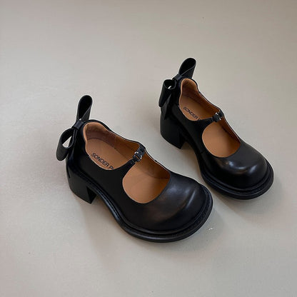 OrthoCare Height Boost Chunky Heel Leather Shoes