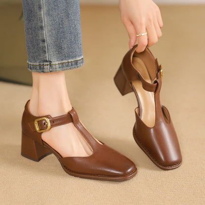 OrthoCare Square Toe Sandals - T-Buckle Comfort