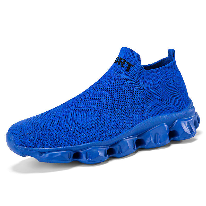 Orthopedic Air Sole Slip-On Sneakers – Breathable Knit Lightweight Comfort Walking Shoes