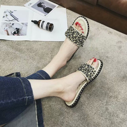 OrthoCare Crystal Braided Comfort Slide Sandals