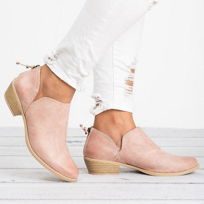 OrthoCare Retro High Heel Ankle Boots - Unique Autumn