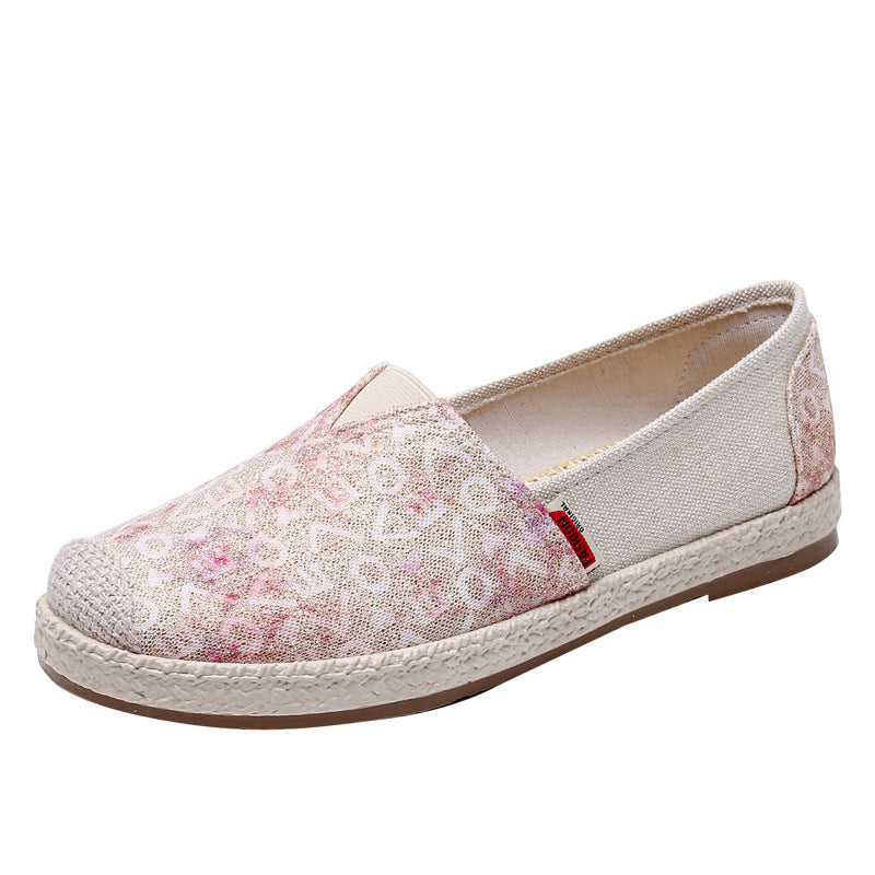 Orthopedic Printed Canvas Slip-On Shoes – Lightweight Breathable Everyday Flats