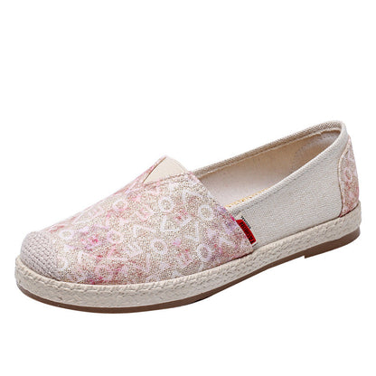 Orthopedic Printed Canvas Slip-On Shoes – Lightweight Breathable Everyday Flats