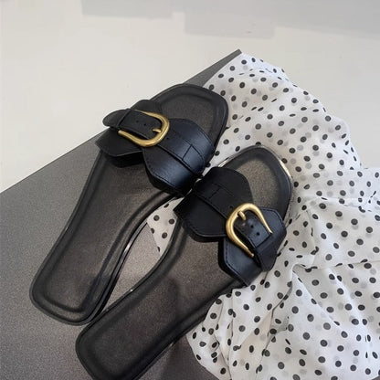 Solene | Women’s Orthopedic Buckle Strap Slide Sandals