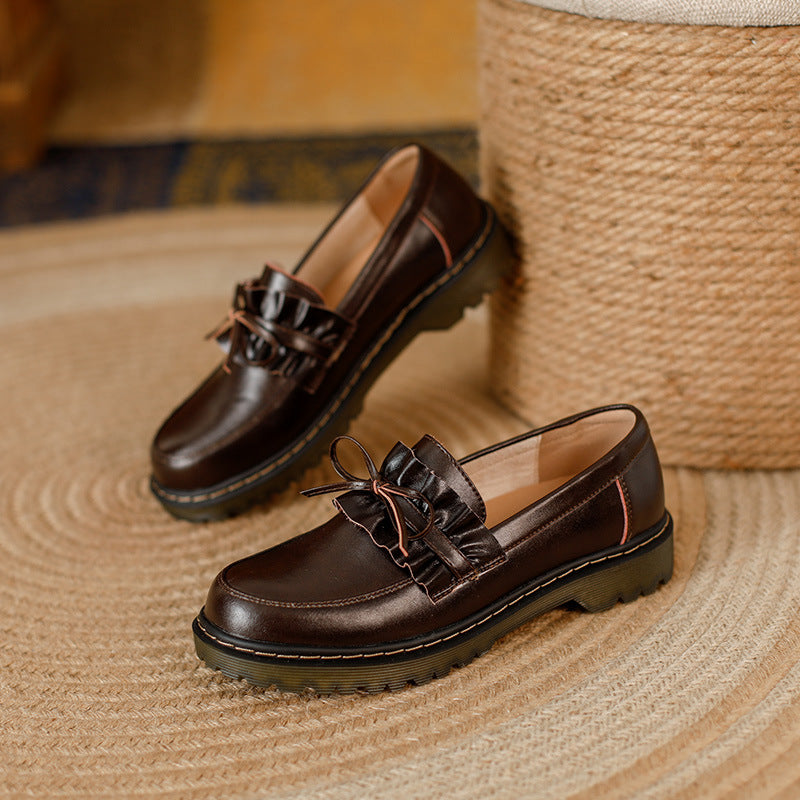 OrthoCare Leather Loafers - Chunky Heel Comfort