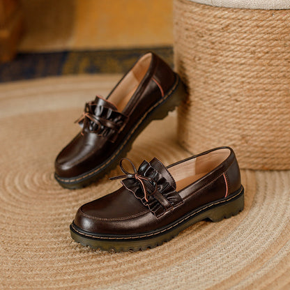 OrthoCare Leather Loafers - Chunky Heel Comfort