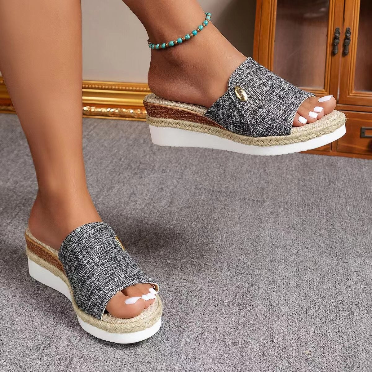 OrthoCare Platform Comfort Slide Sandals
