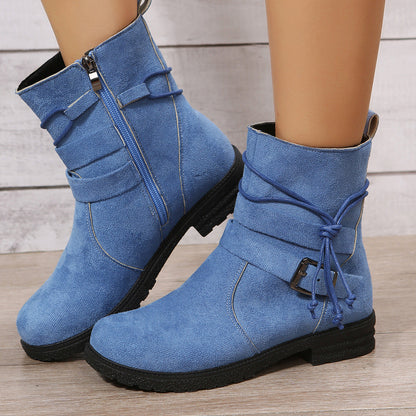 OrthoCare Short Boots - Side Zipper, Low Heel