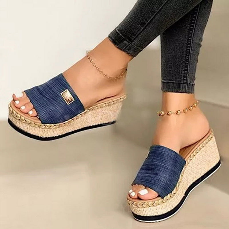 OrthoCare Platform Wedge Sandals - Unique Elegance