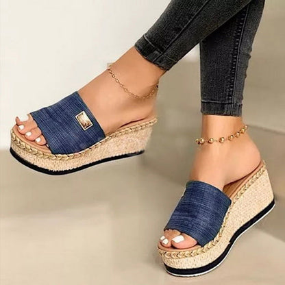 OrthoCare Platform Wedge Sandals - Unique Elegance