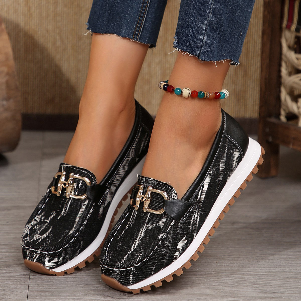 OrthoCare Denim Comfort Loafers – Lightweight Slip-On Casual Walking Shoes